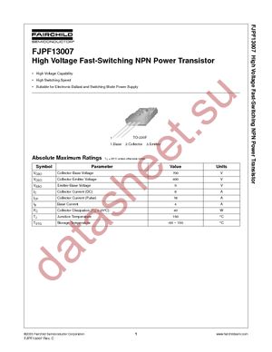 FJPF13007H1TTU datasheet  